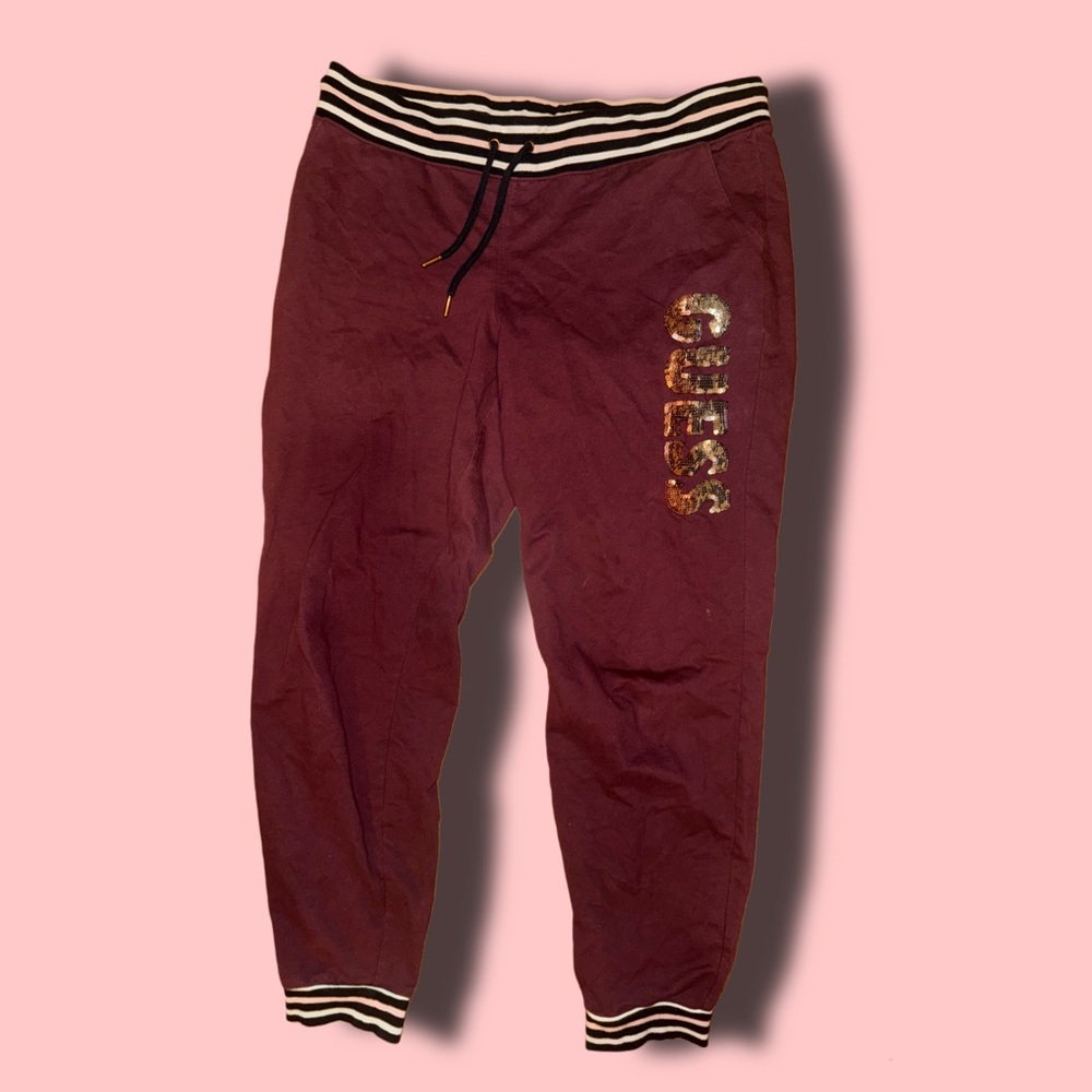 Guess Burgundy Jogger Pants